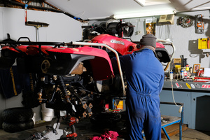 The workshop at Winton Motorcycles get your motorbike repaired